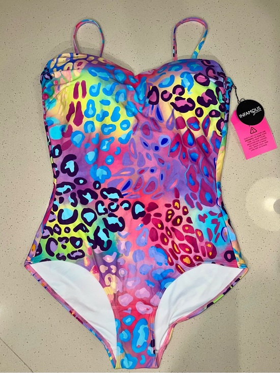 Infamous Swim Other - Infamous Women's XXL Multicolor Leopard Print One-Piece Swimsuit NEW WITH TAGS